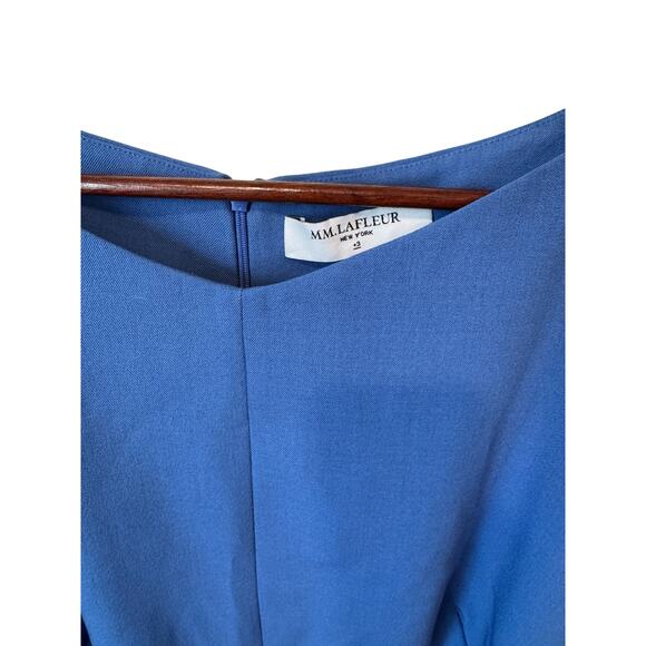 MM LAFLEUR The Nisa Dress Size 3X EUC $195 MSRP Career Office Sheath Blue - Picture 3 of 12